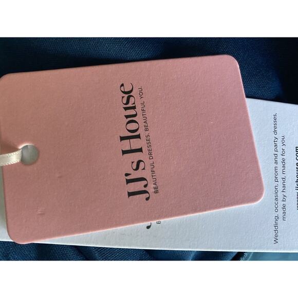 NWT JJ's House A-line Scoop Ink Blue Chiffon Bridesmaid Dress Small - Picture 16 of 16